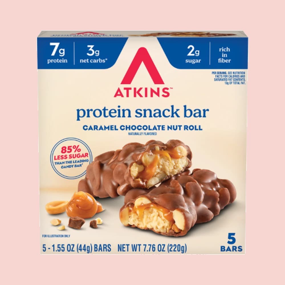 Atkins Caramel Chocolate Nut Roll Protein Snack Bar