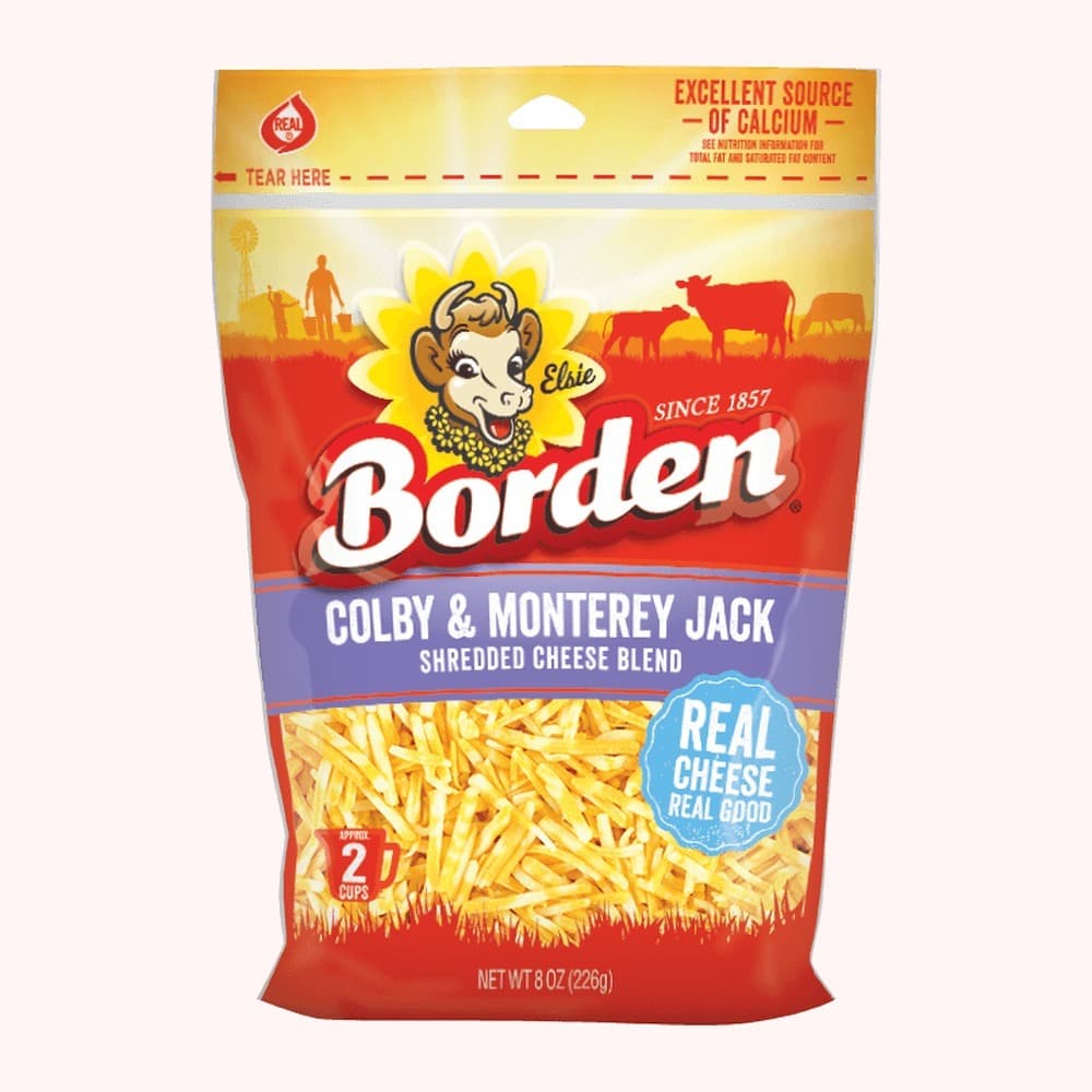 Borden Colby & Monterey Jack Shredded Cheese Blend