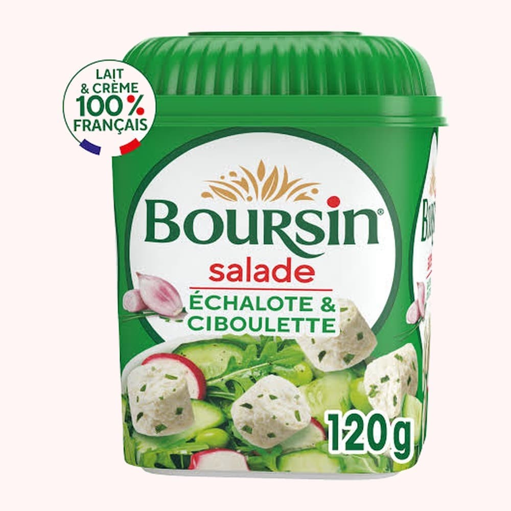 Boursin Salade Echalotte et Ciboulette