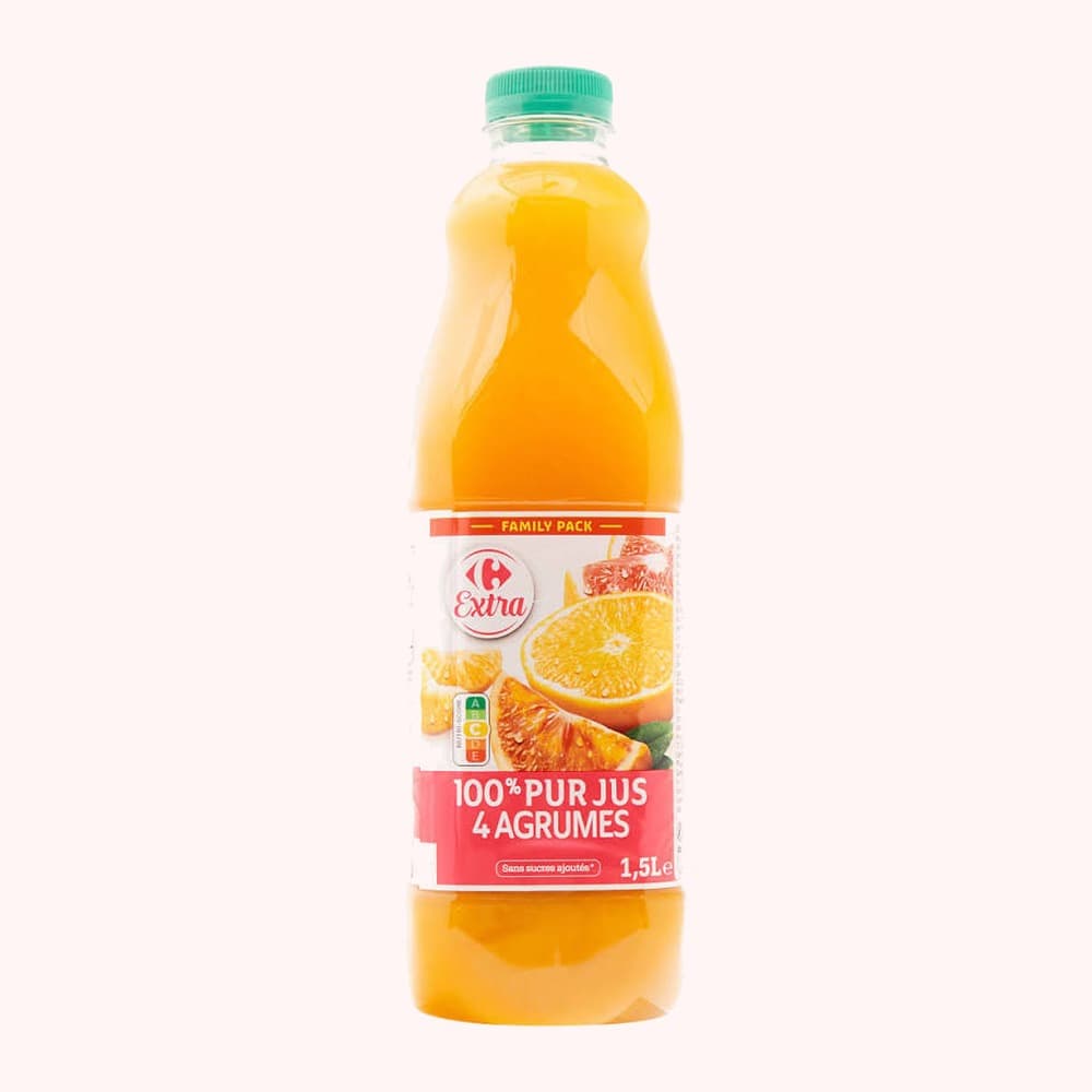 Carrefour 100% Pur Jus 4 Agrumes (Family Pack)