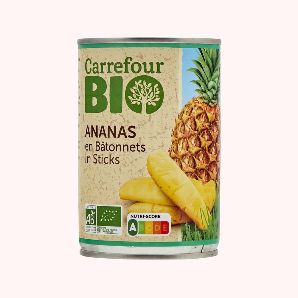 Carrefour Bio Ananas en Batonnets