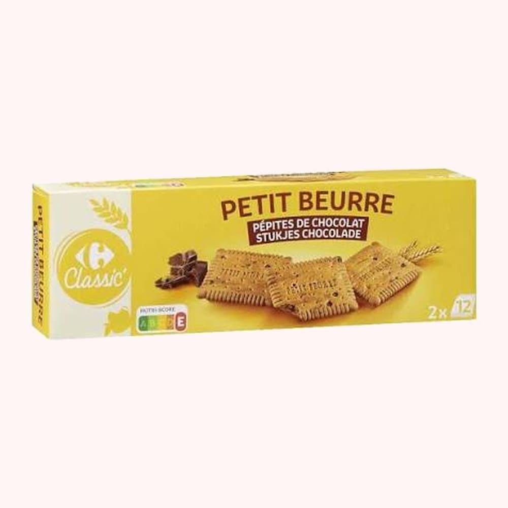 Carrefour Classic Petit Beurre (chocolate chip)
