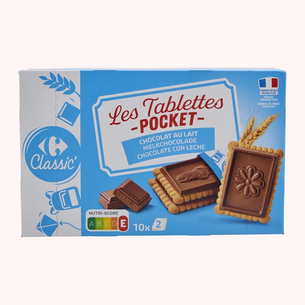 Carrefour Les Tablettes Pocket (Milk choco)