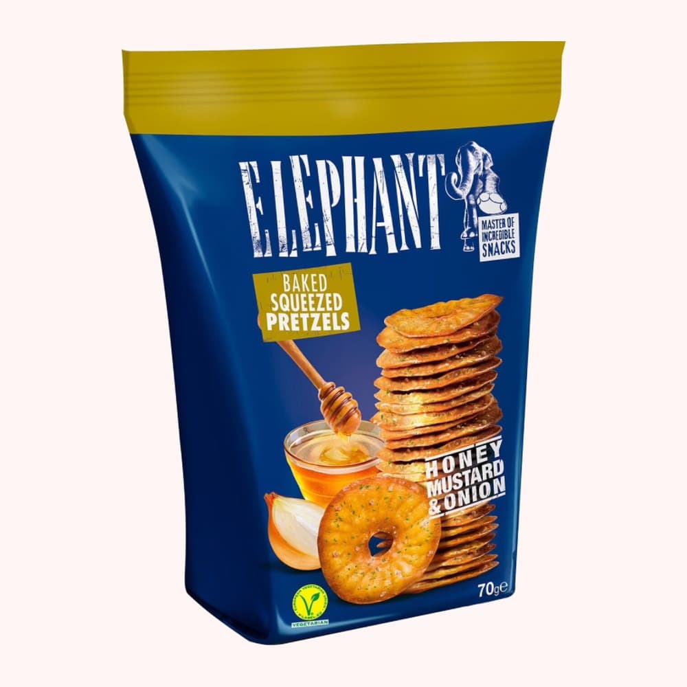 Elephant Honey Mustard & Onion Pretzel Crisps