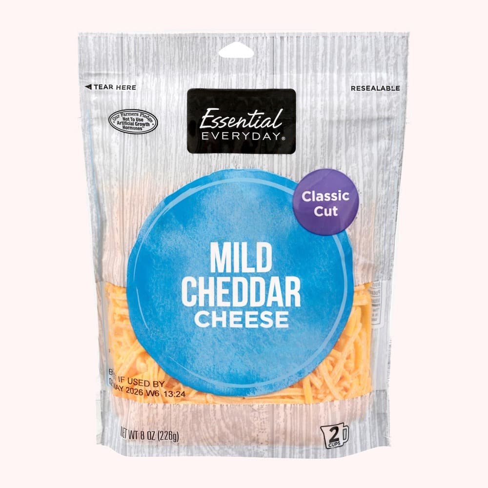 Essential Everyday Mild Cheddar Cheese (shredded) Classic Cut