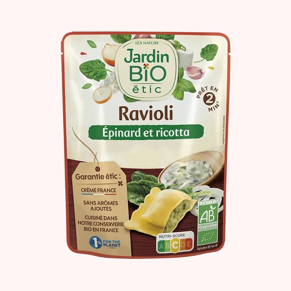 Jardin Bio Ravioli Epinard Ricotta