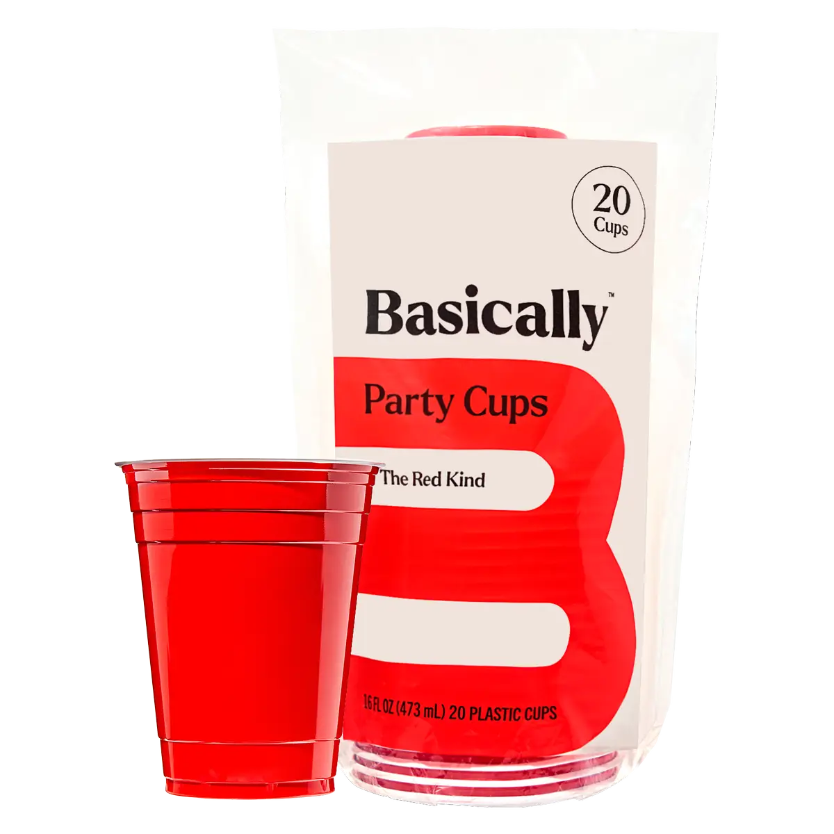 Gobelets de fete Basically (Le rouge)