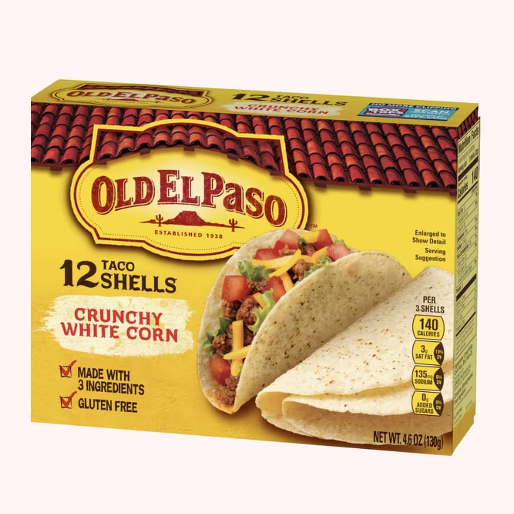 Old El Paso 12 Taco Shells Crunchy White Corn