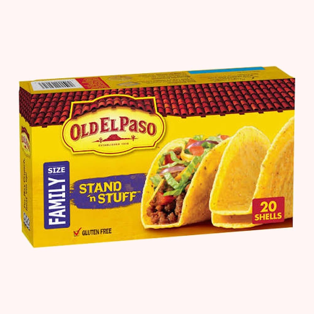 Old El Paso Family Size 20 Taco Shells Stand 'n Stuff