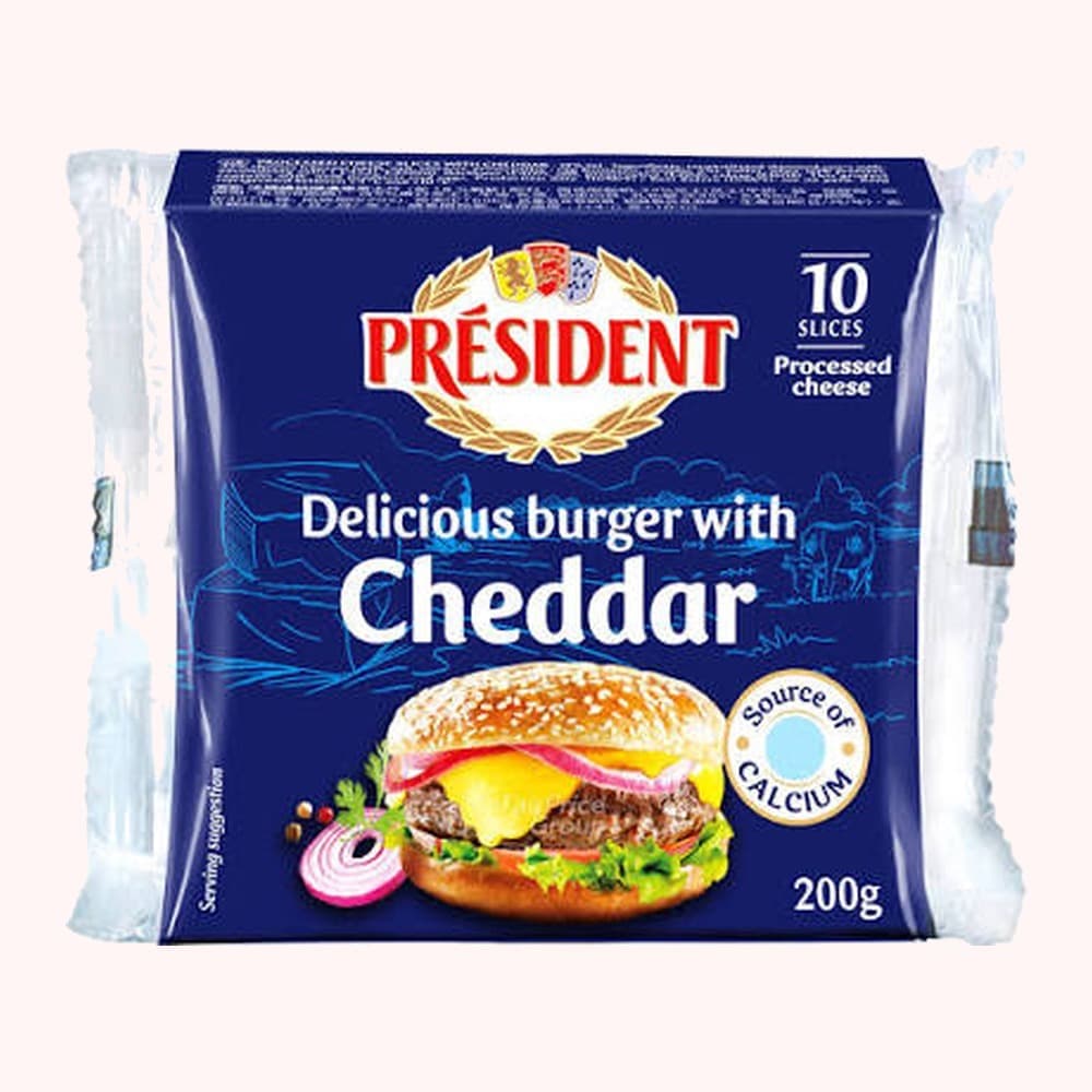 President Chedddar Burger (slices)