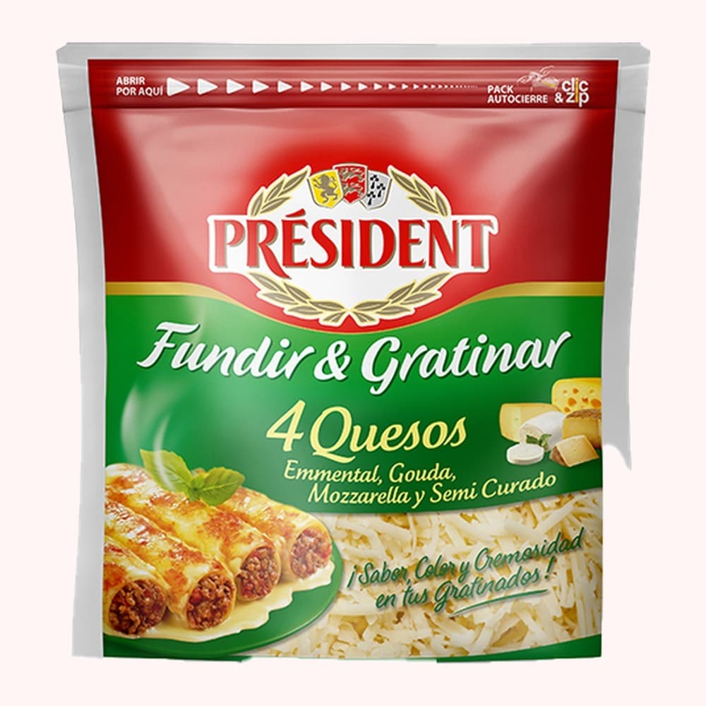 President Hamburger & Gratinar 4 Quesos