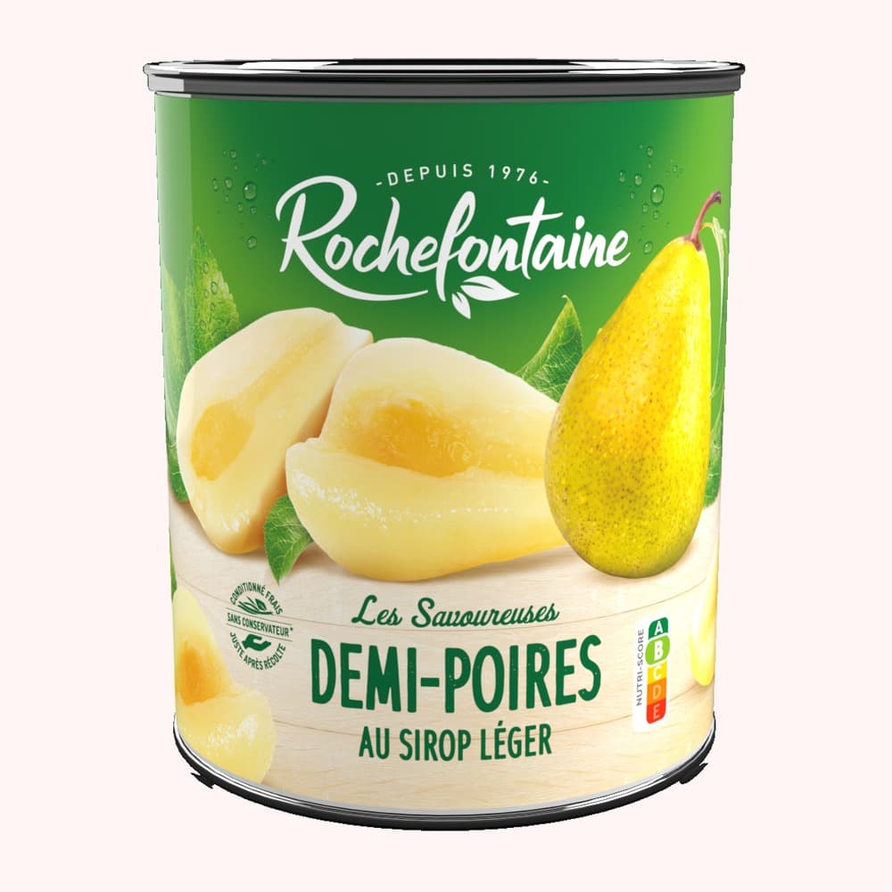 Rochefontaine Demi-Poires au Sirop Leger