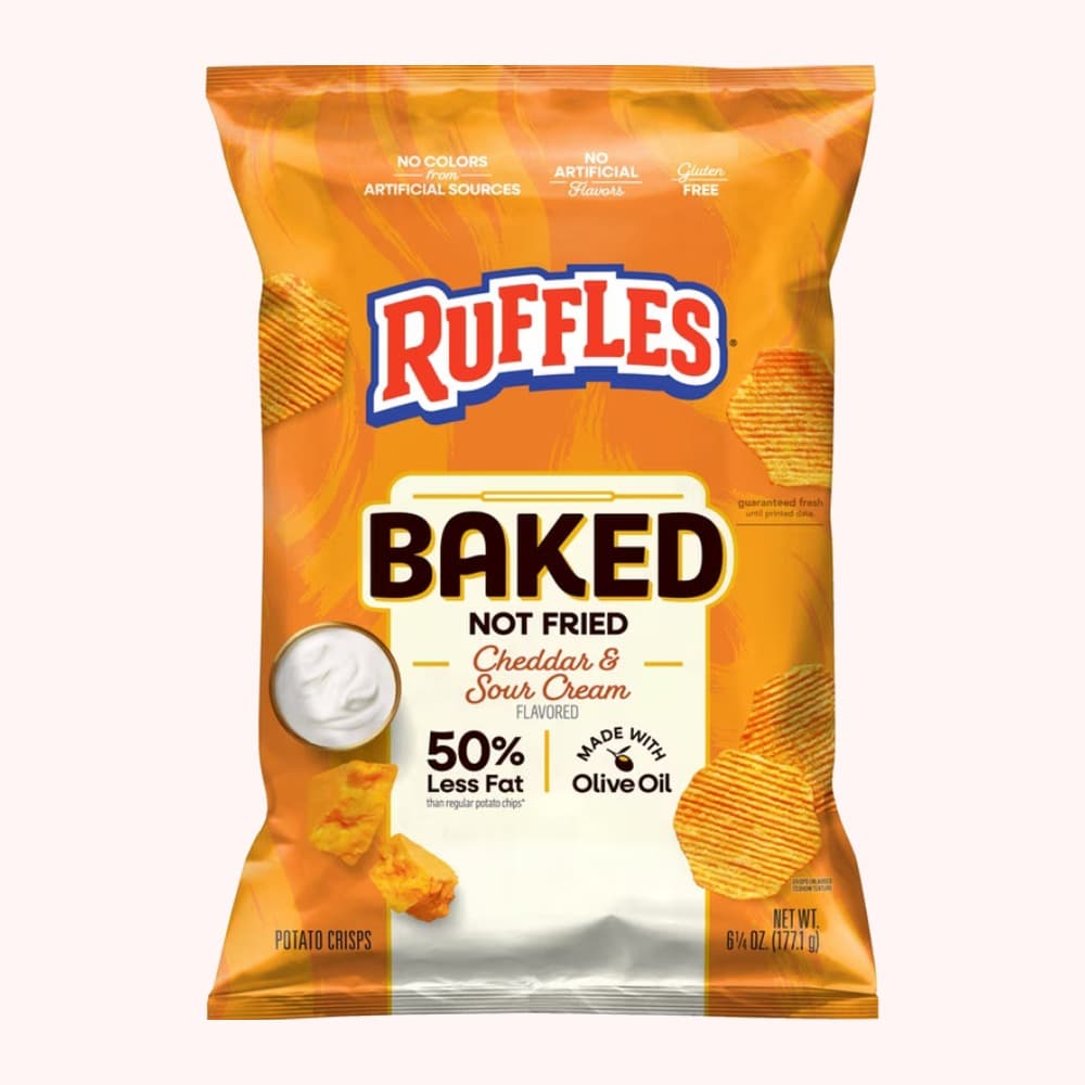 Ruffles Baked Not Fried (Cheddar & Sour Cream)